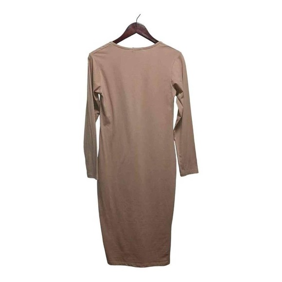 NWT Maternity Chocolate brown Minimalist dress by Pretty Little Thing. Size 8 - Picture 3 of 5